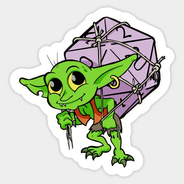 Dice Goblin Sticker by DavidByronHicks